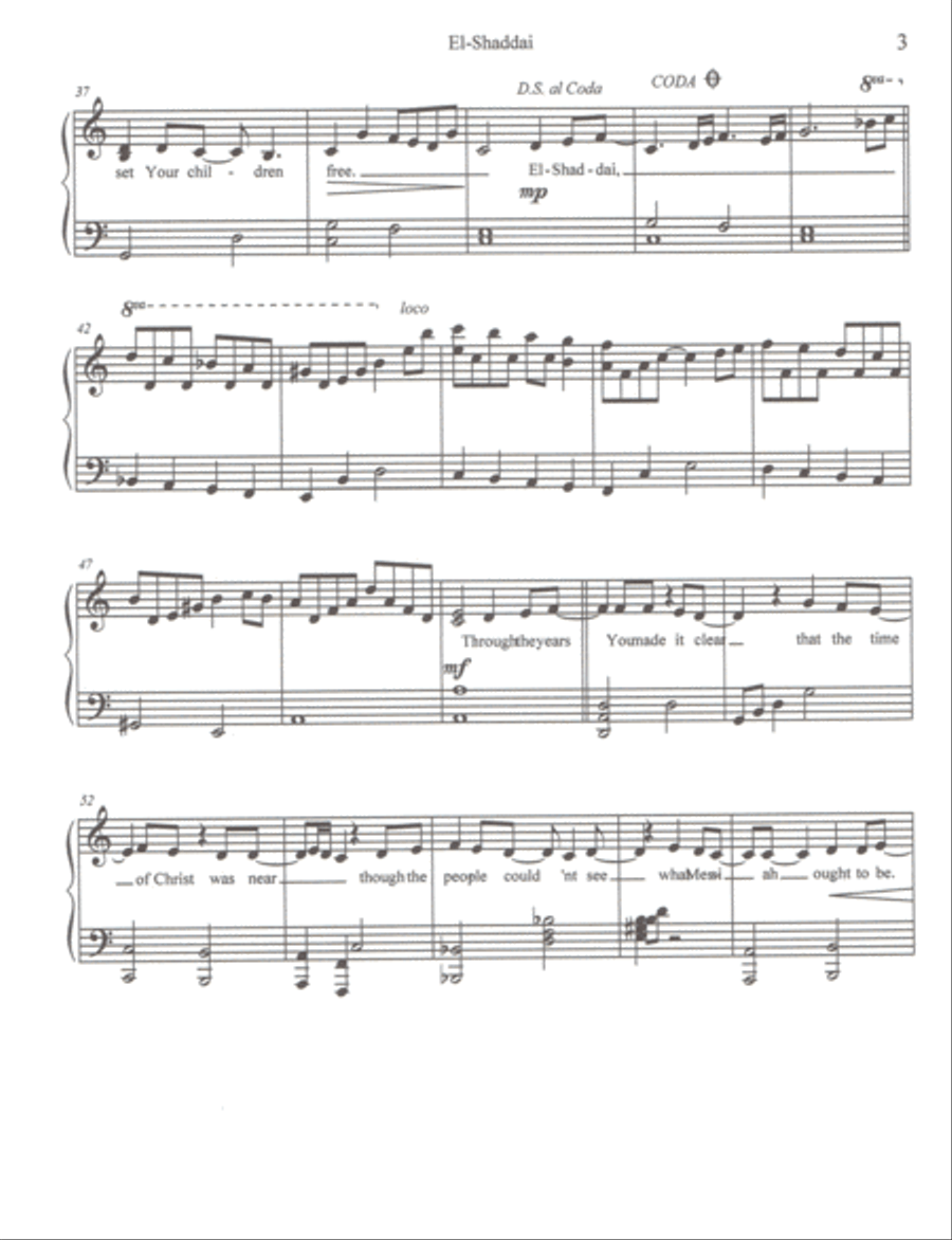 El Shaddai Small Ensemble scores gallery preview page 3