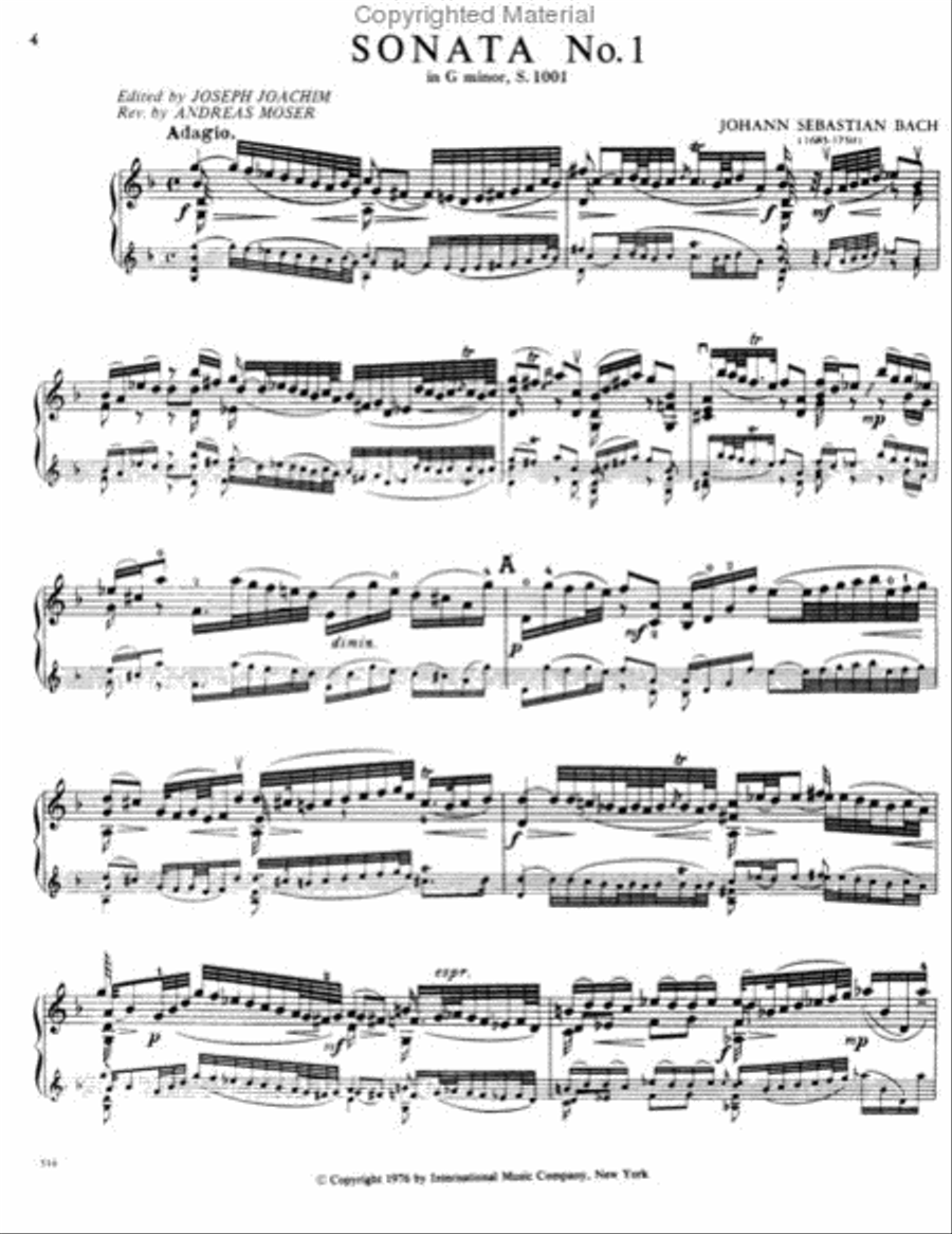 Six Sonatas and Partitas, BWV1001-1006 Violin Solo scores gallery preview page 2