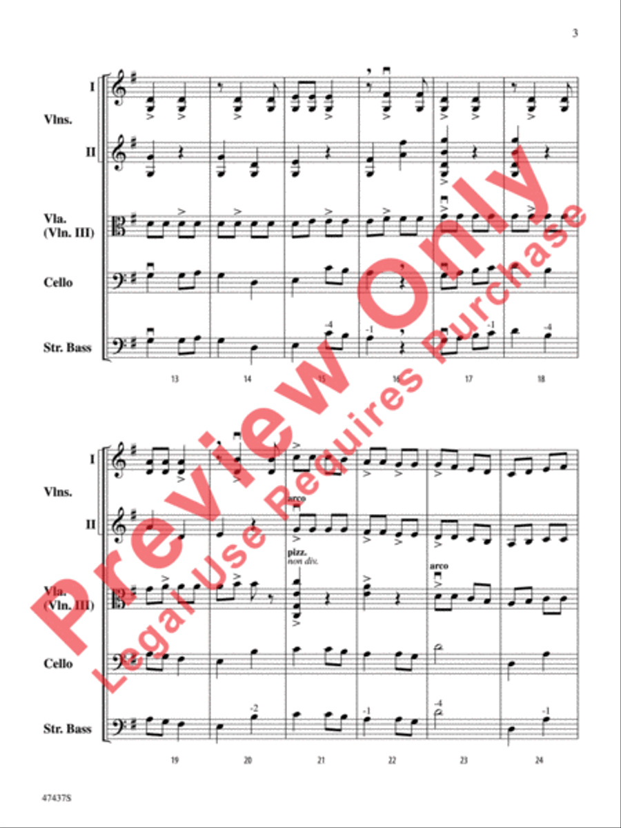 Dance of the Red Dragons String Orchestra scores gallery preview page 4
