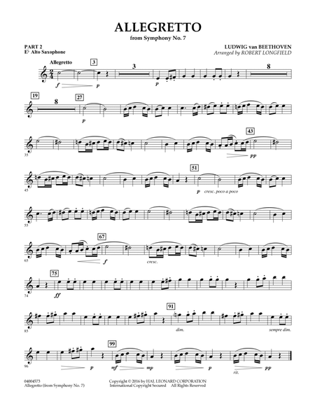 Allegretto (from Symphony No. 7) - Pt.2 - Eb Alto Saxophone