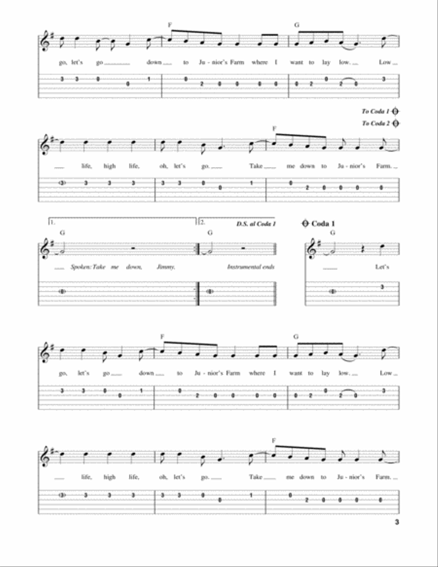 Junior's Farm Acoustic Guitar scores gallery preview page 3