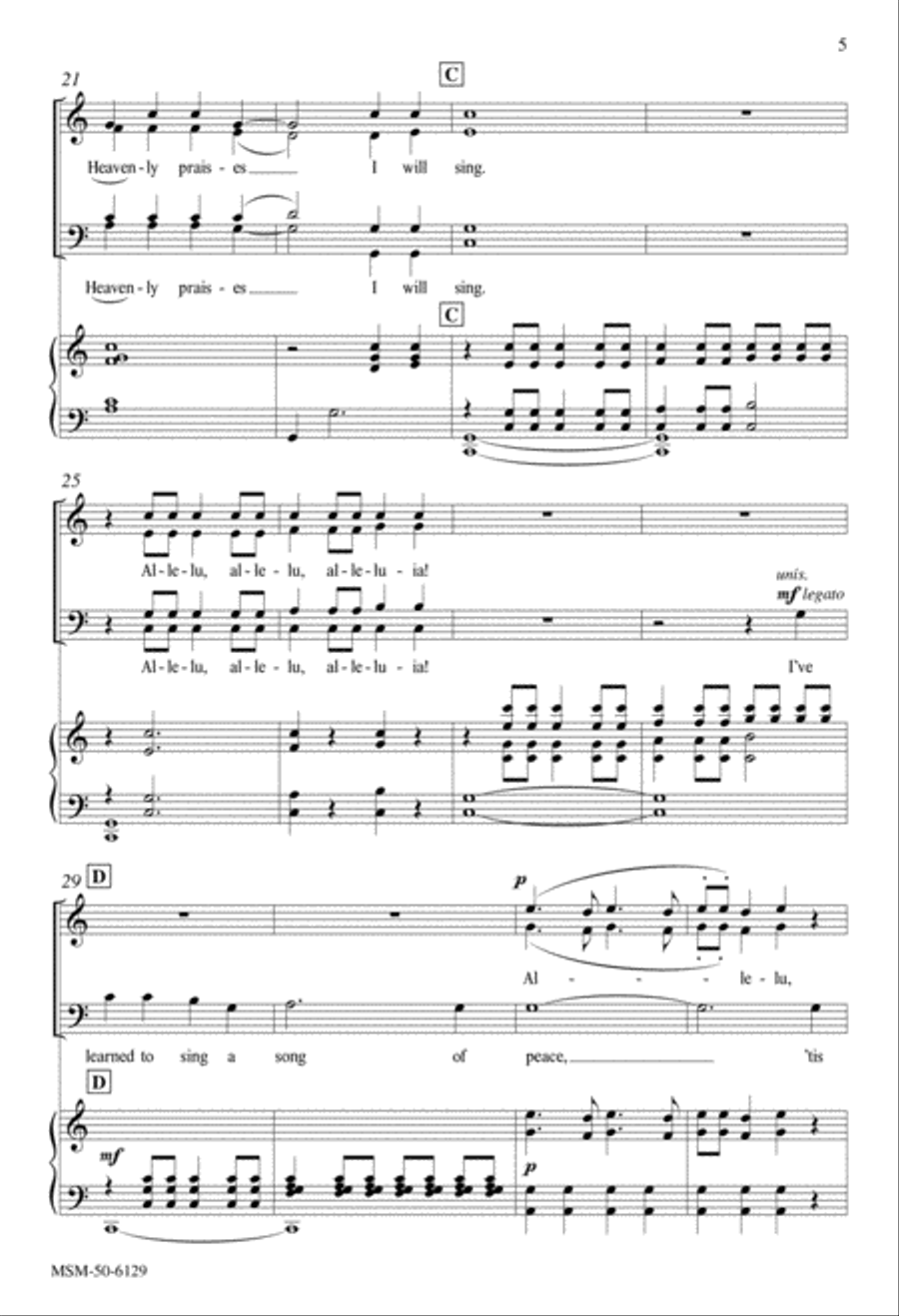 A Glad New Song A Glad New Song 4-Part scores gallery preview page 4