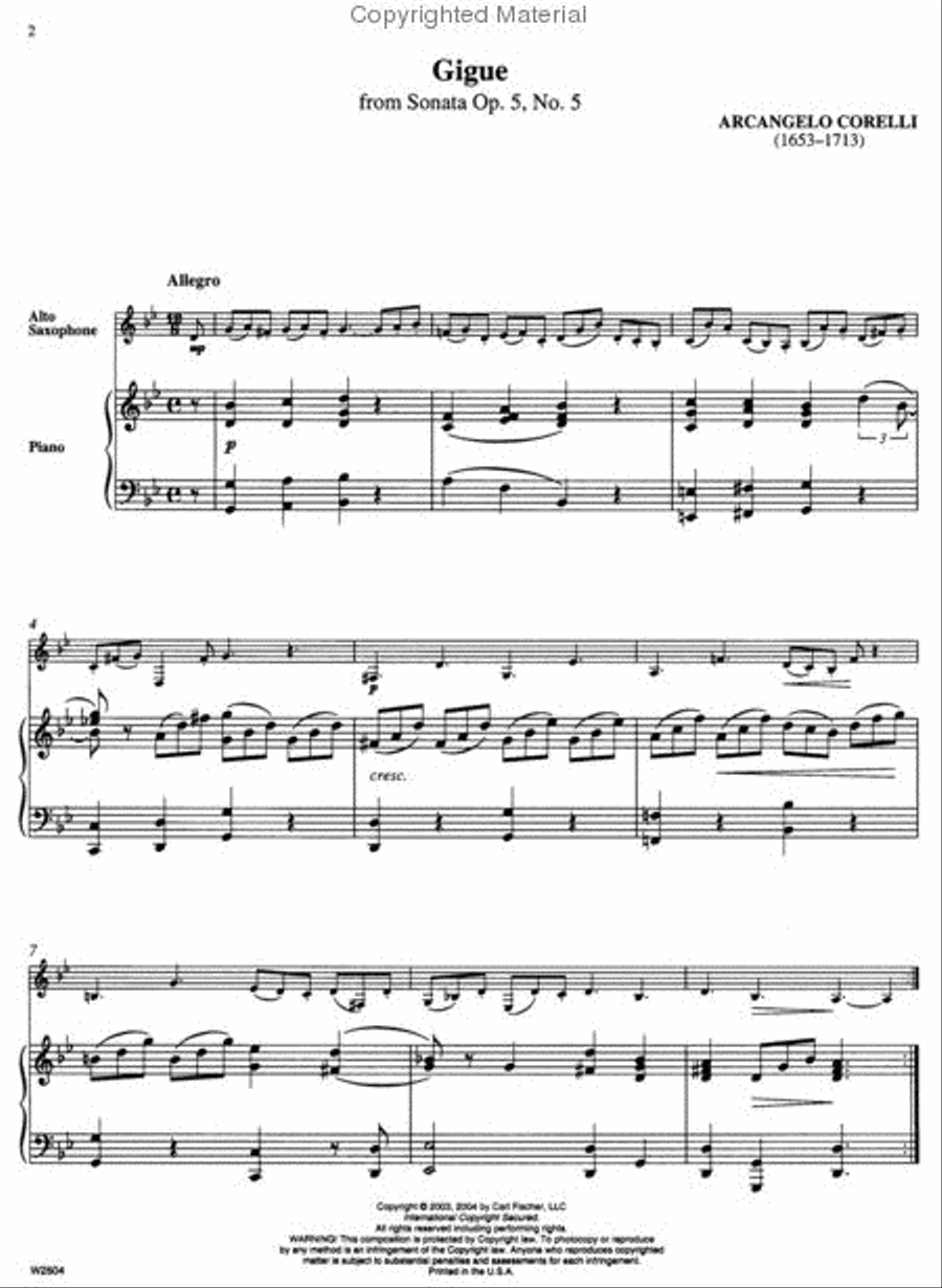 Gigue Gigue Alto Saxophone scores gallery preview page 2