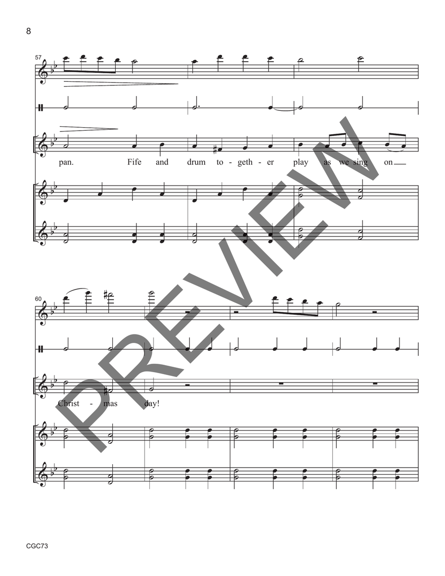 Three Christmas Carols for Unison Voices (Reproducible with MP3s) Unison Choir scores gallery preview page 9