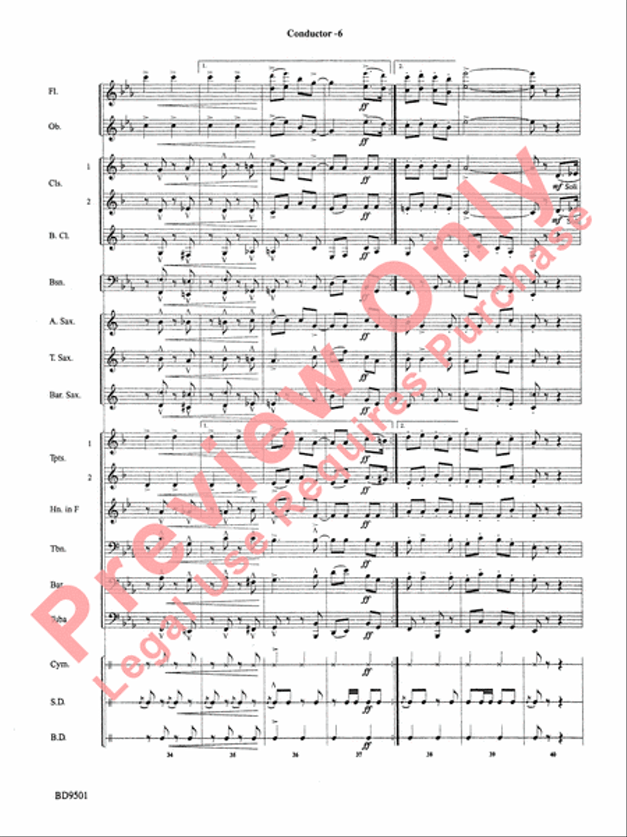 The Chimes of Liberty Concert Band scores gallery preview page 8
