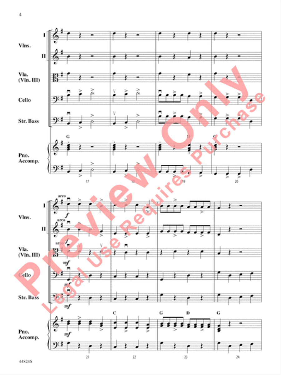 American Square Dance Set String Orchestra scores gallery preview page 5