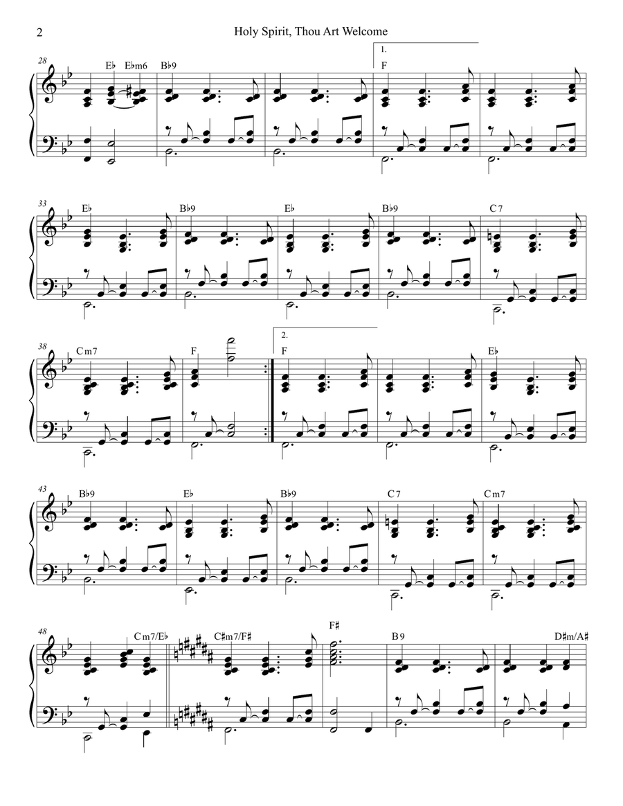 Holy Spirit, Thou Art Welcome Flute scores gallery preview page 6