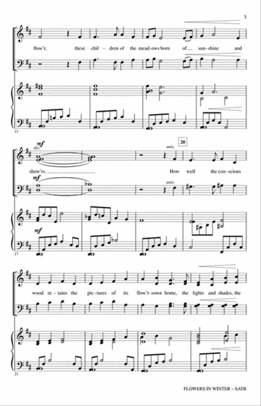 Flowers in Winter 4-Part scores gallery preview page 3