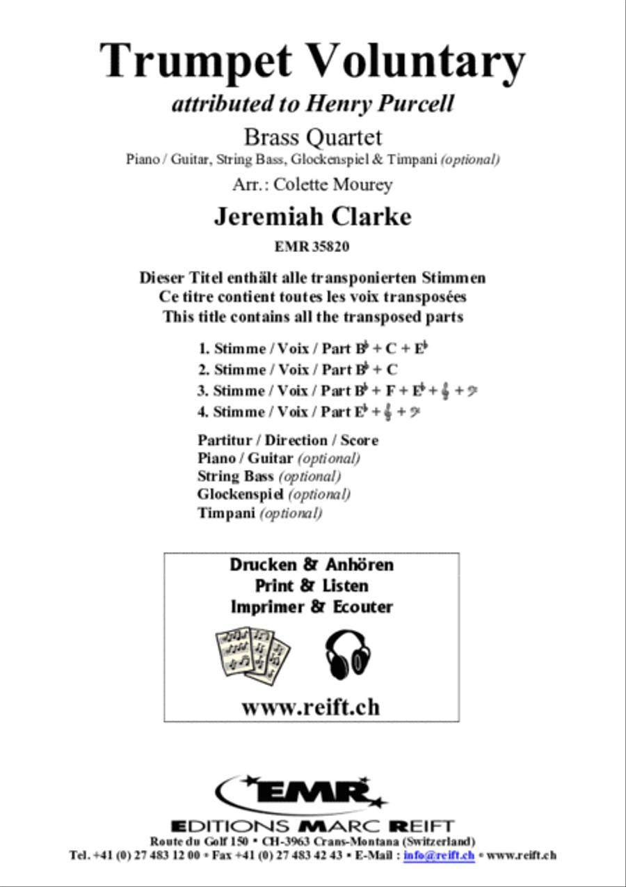Trumpet Voluntary Brass Ensemble scores gallery preview page 2