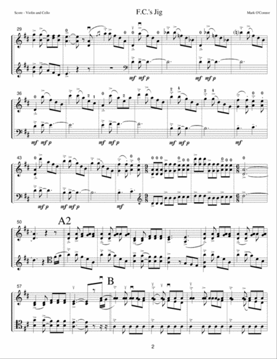 F. C.'s Jig (score - vln, cel) String Duet scores gallery preview page 5