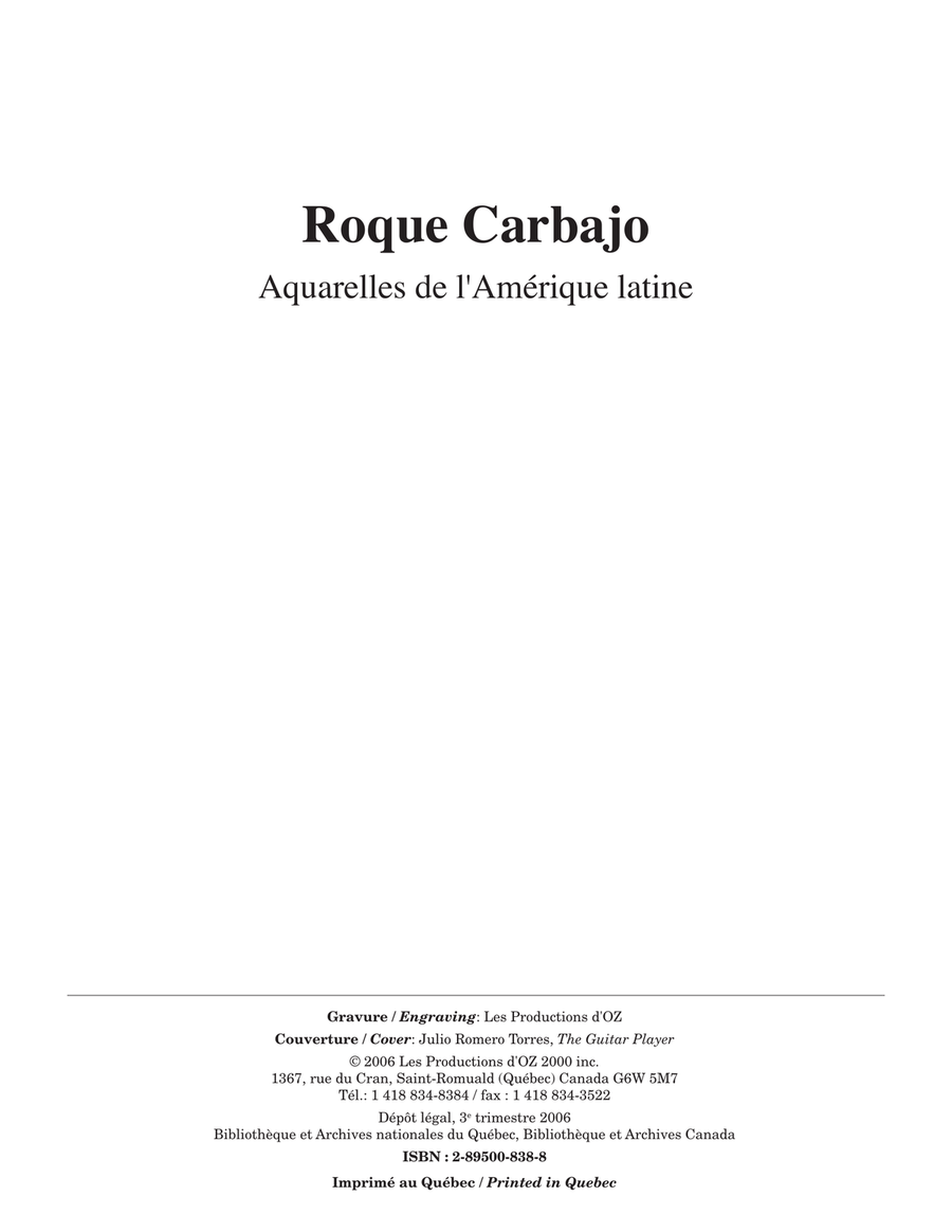 Aquarelles de l'Amérique latine