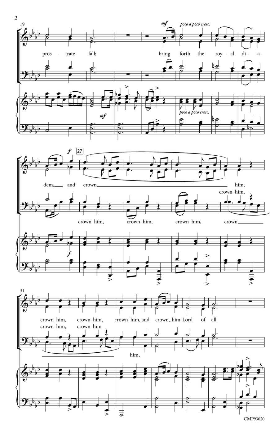 All Hail the Power of Jesus' Name - SATB, Keyboard and Brass 4-Part scores gallery preview page 4