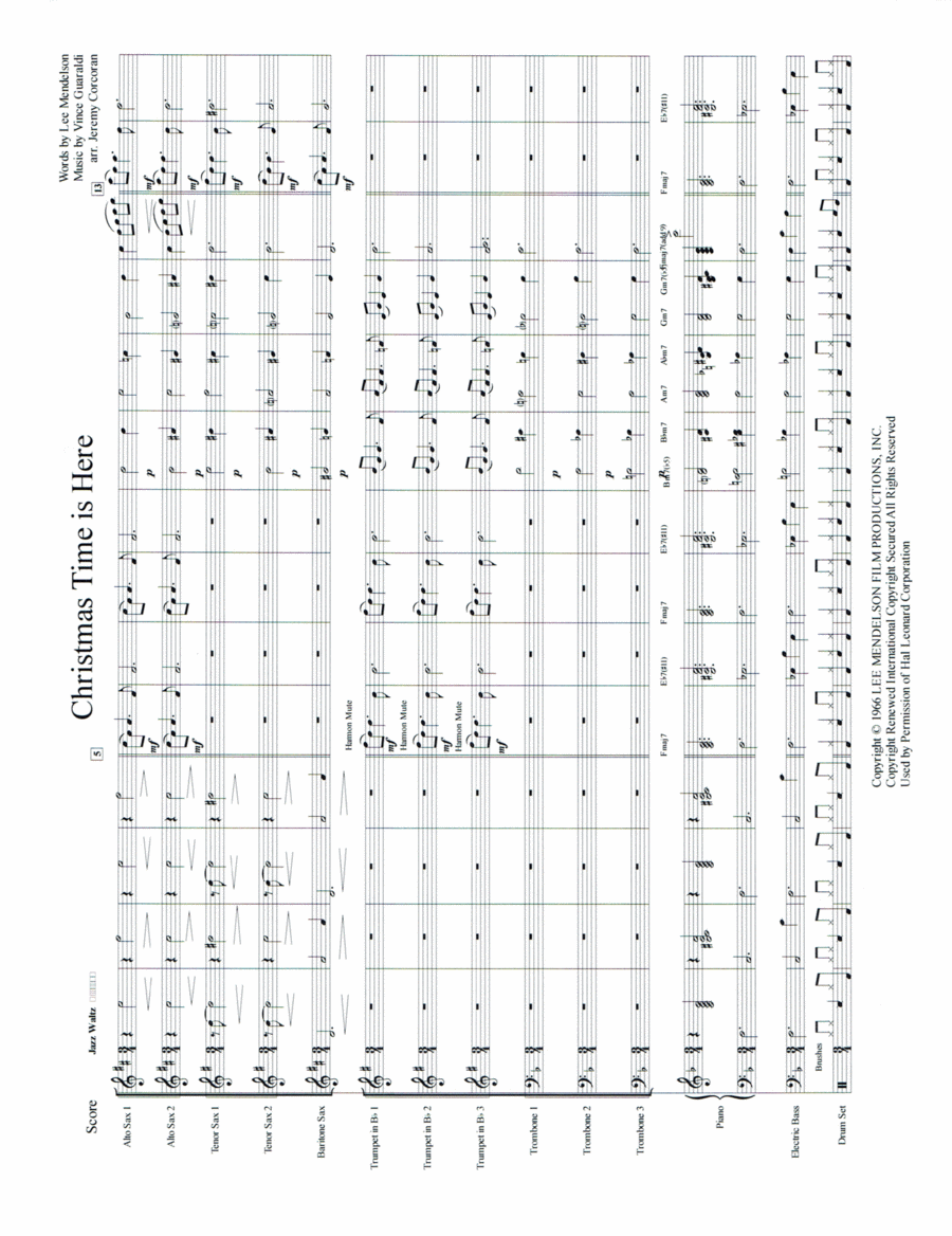 Christmas Time Is Here Christmas Time Is Here Jazz Ensemble scores gallery preview page 1