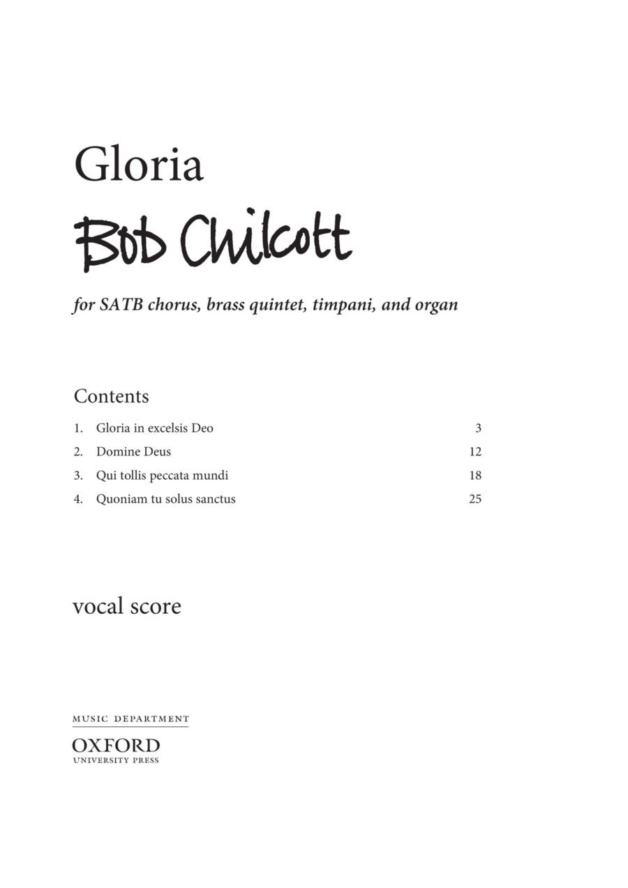 Gloria Gloria 4-Part scores gallery preview page 1
