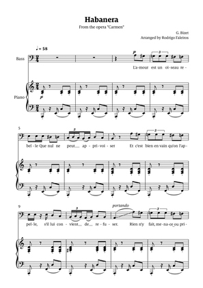 Habanera (for bass - A minor/major)
