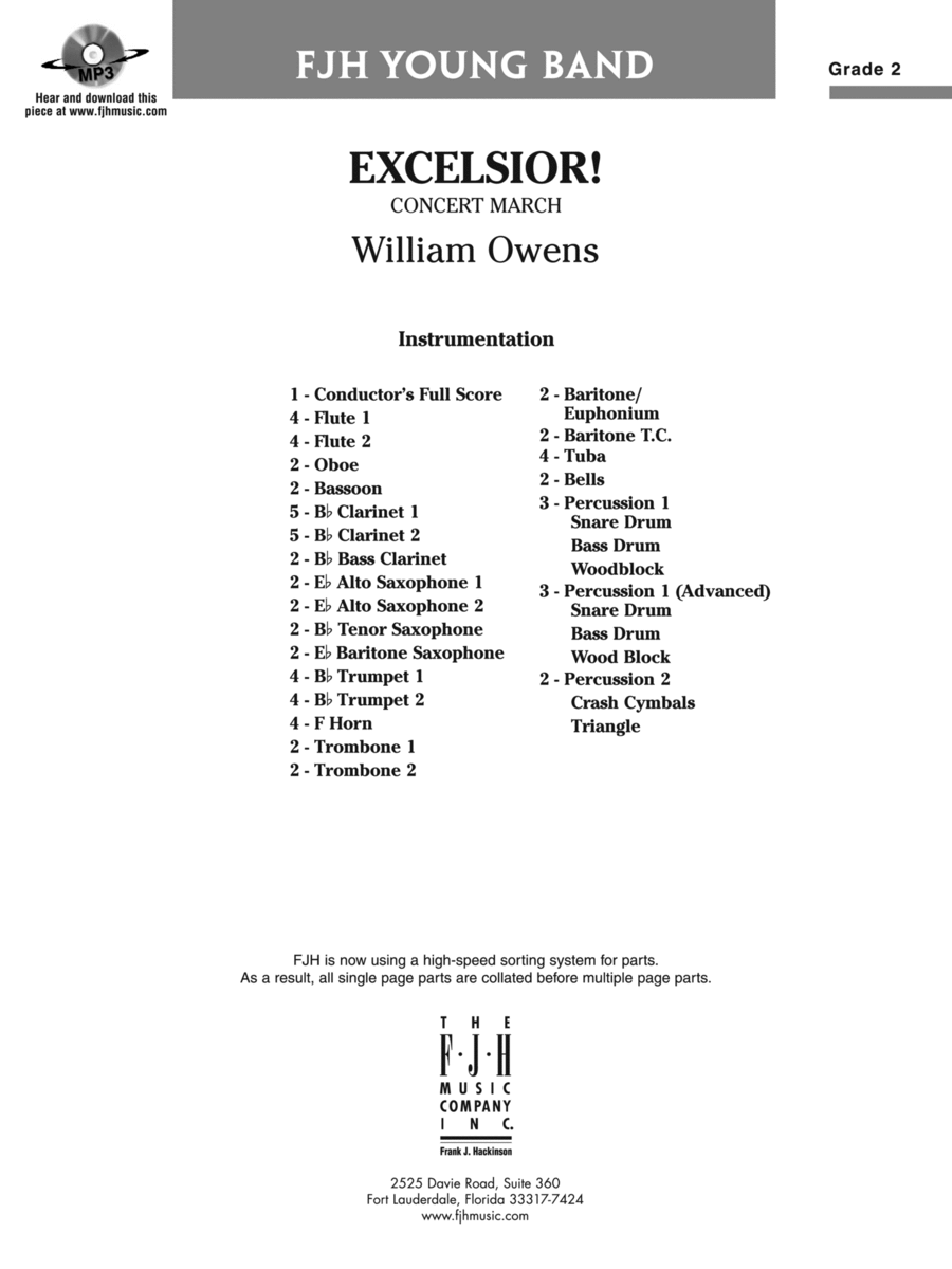 Excelsior! (Concert March): Score Concert Band scores gallery preview page 1