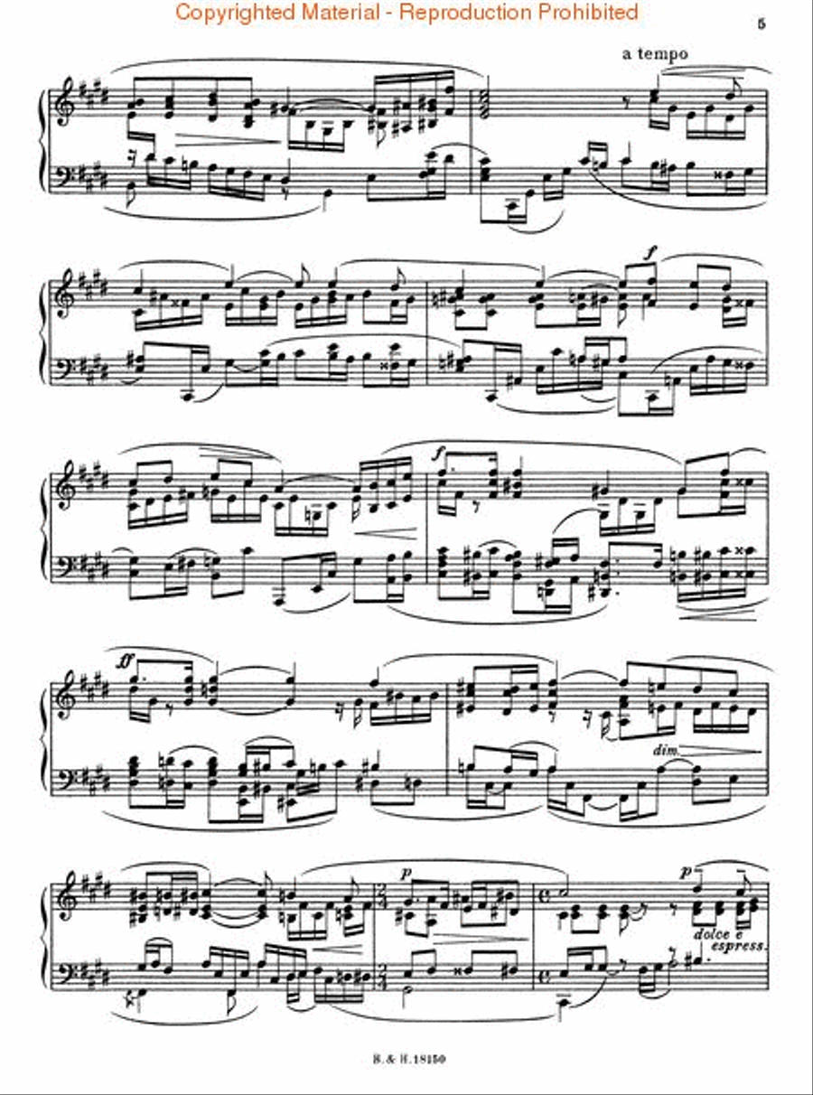 Vocalise Op. 34, No. 14 Piano Solo scores gallery preview page 3