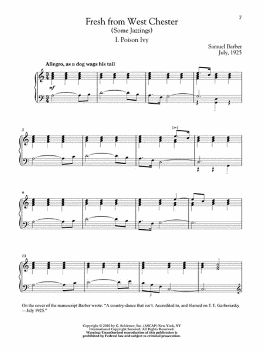 20th Century American Composers - Upper Intermediate Level Piano Piano Solo scores gallery preview page 5