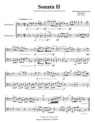 Sammartini: Sonata Op. 1 No. 2 for Euphonium Duo