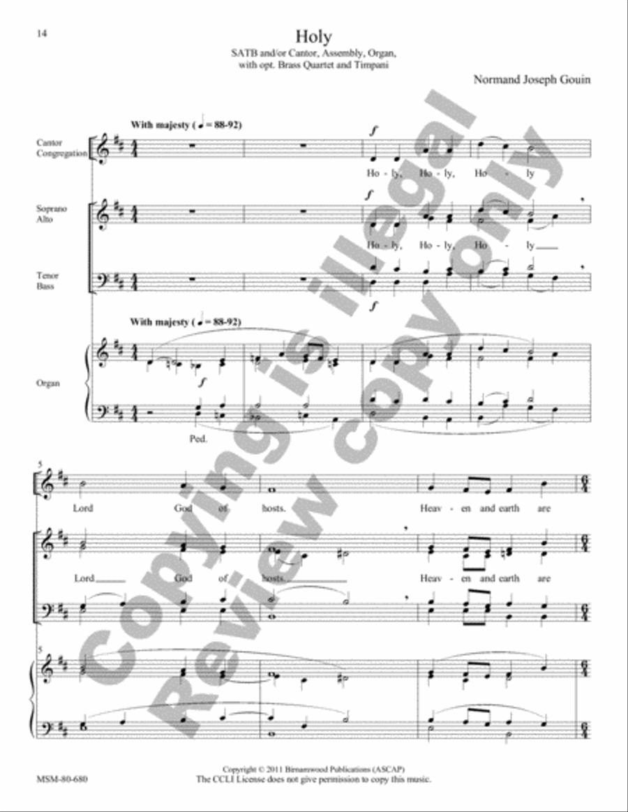 Mass of Saints Peter and Paul 4-Part scores gallery preview page 9