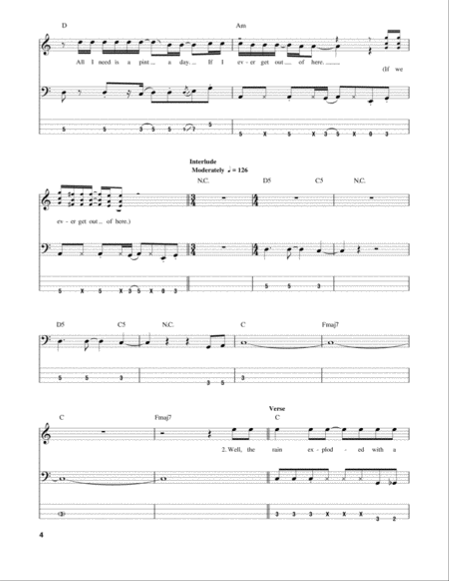 Band On The Run Guitar Tablature scores gallery preview page 4