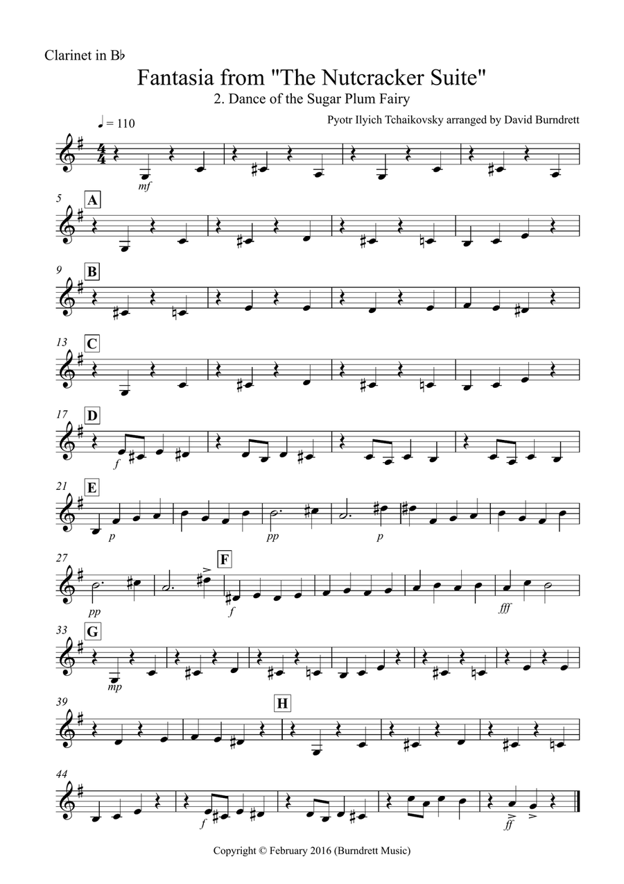 Dance of the Sugar Plum Fairy (Fantasia from the Nutcracker) for School Wind Band Concert Band scores gallery preview page 6