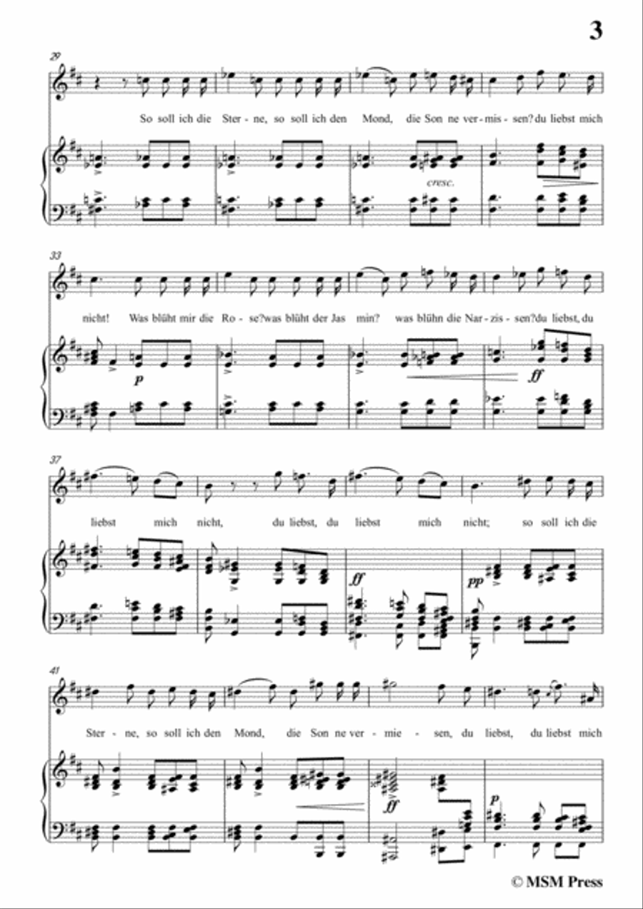 Schubert-Du Liebst mich nicht,Op.59 No.1,in b minor,for Voice&Piano Voice scores gallery preview page 5