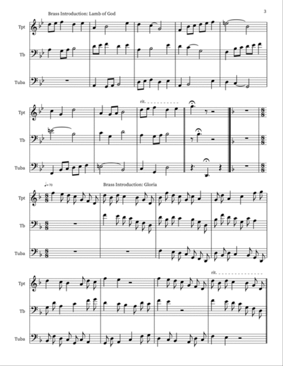 Intermezzi Te Nosce for Brass Trio Brass Trio scores gallery preview page 3