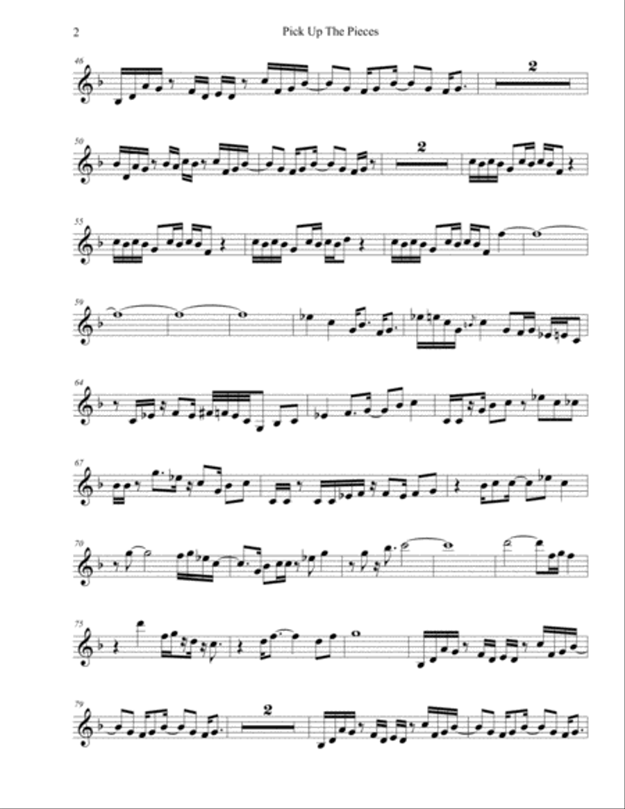 Pick Up The Pieces Soprano Saxophone scores gallery preview page 2