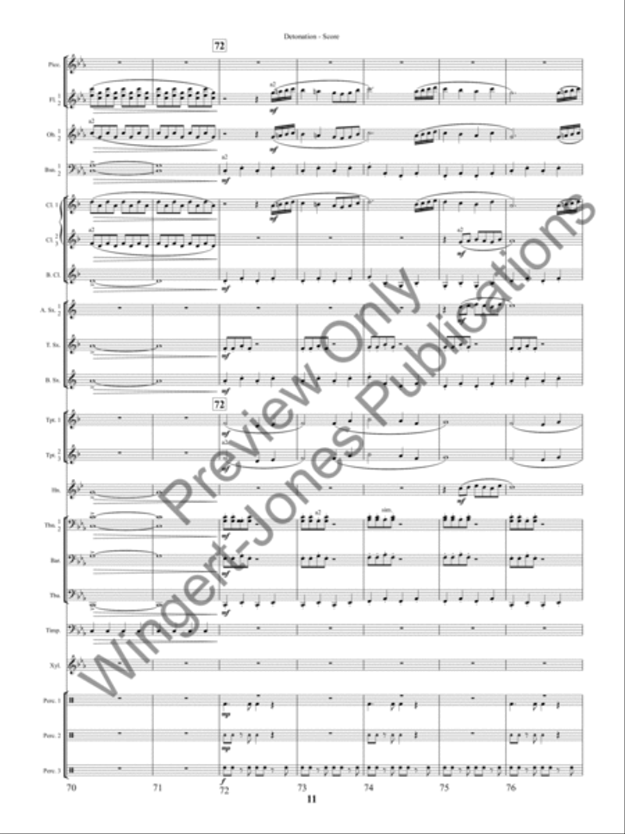 Detonation (Score) Concert Band scores gallery preview page 14