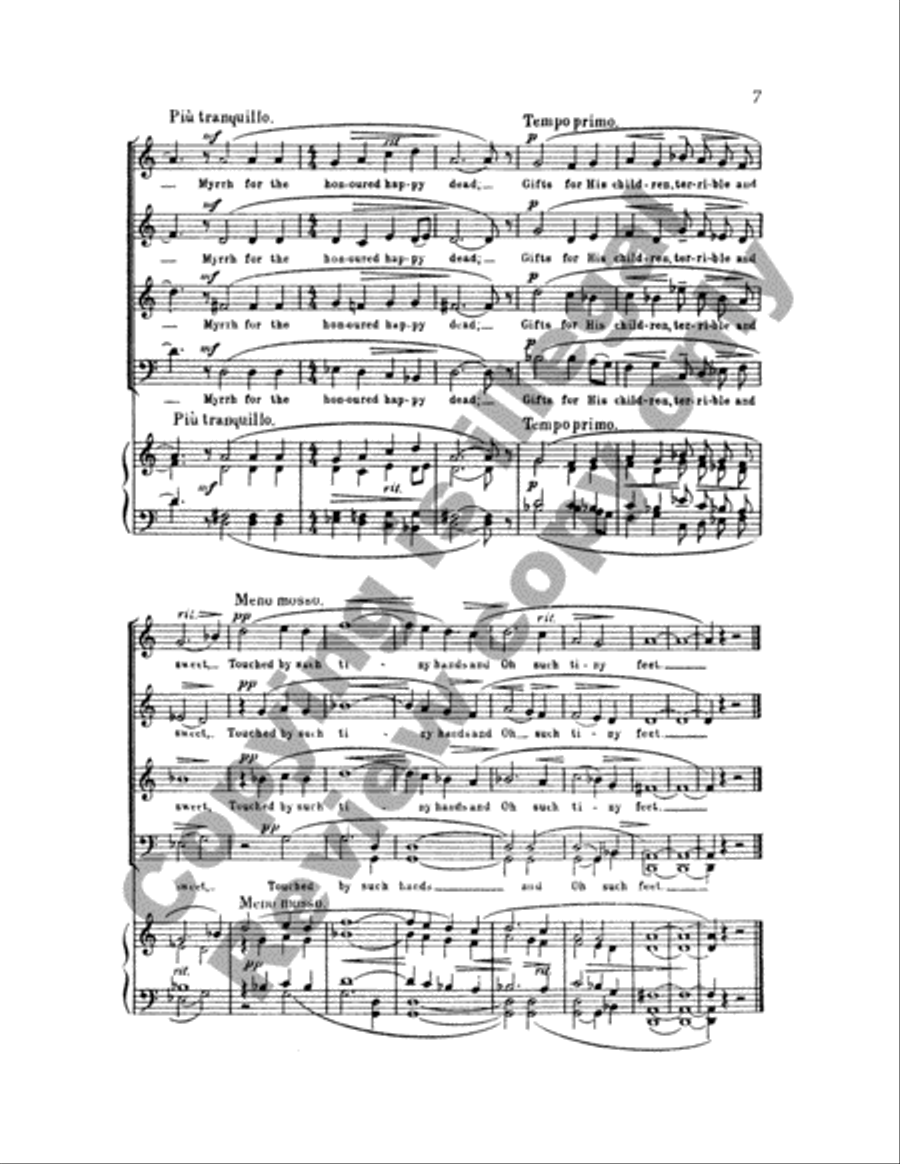 Three Carol-Anthems: Here is the Little Door 4-Part scores gallery preview page 11