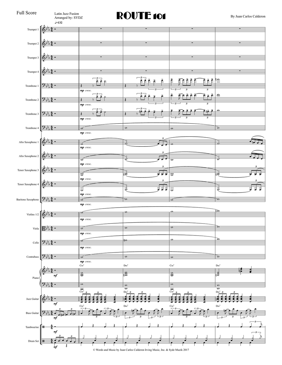 Route 101 Route 101 Jazz Ensemble scores gallery preview page 1