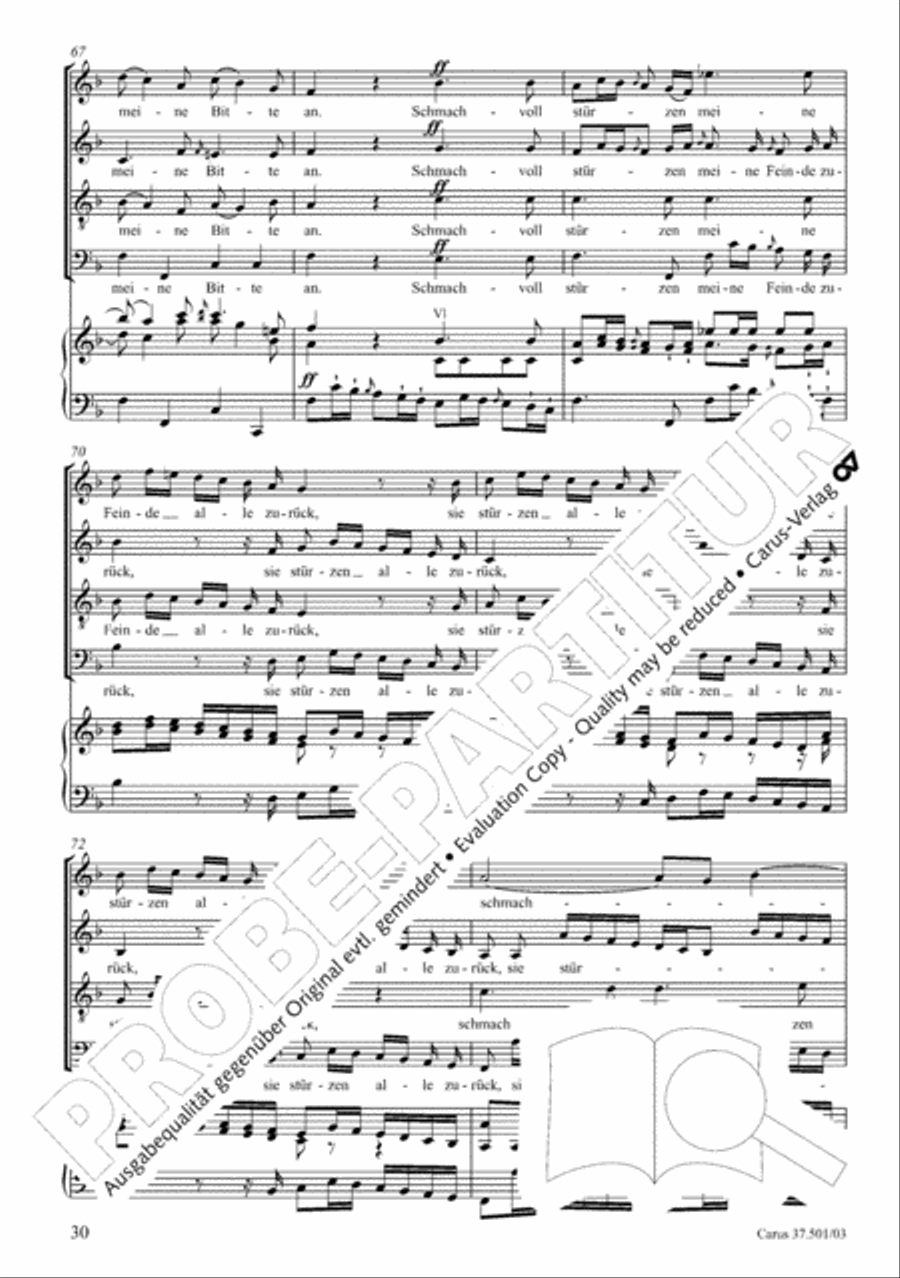 The Sixth Psalm of David (Der Sechste Psalm Davids) 4-Part scores gallery preview page 31