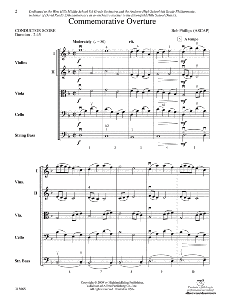 Commemorative Overture (score only)