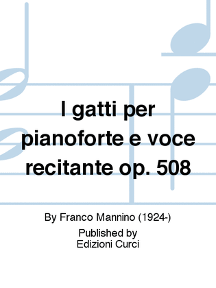 I gatti per pianoforte e voce recitante op. 508