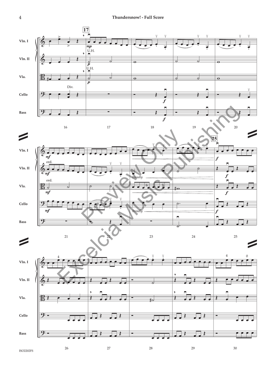 Thundersnow! (Score) Thundersnow! (Score) String Orchestra scores gallery preview page 3