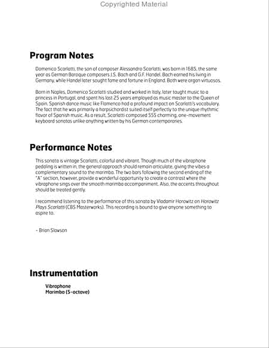 Sonata in A Minor Marimba scores gallery preview page 3