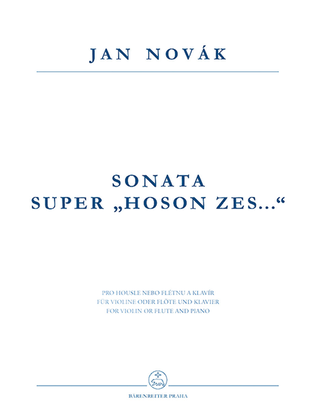 Book cover for Sonata super Hoson zes... for Violin or Flute and Piano