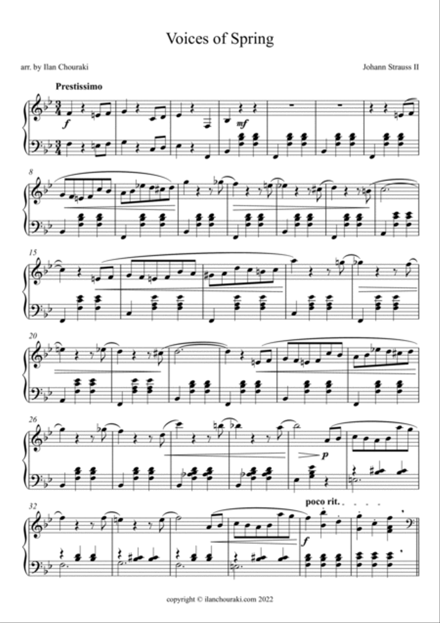 Voices of Spring - Piano Trio Piano Trio scores gallery preview page 2