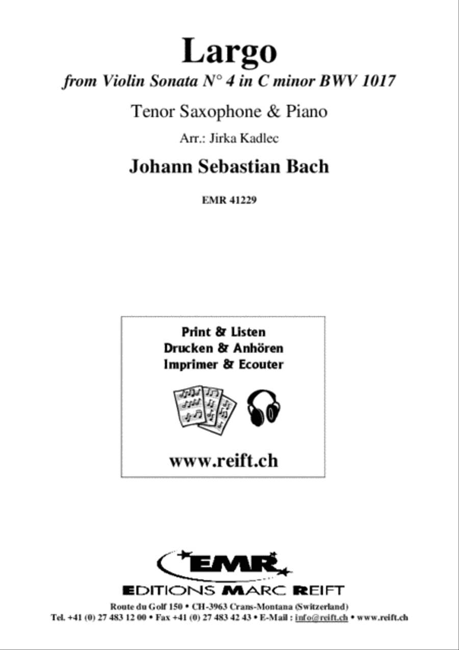Largo Tenor Saxophone scores gallery preview page 2