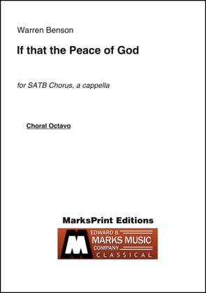 Book cover for If that the Peace of God