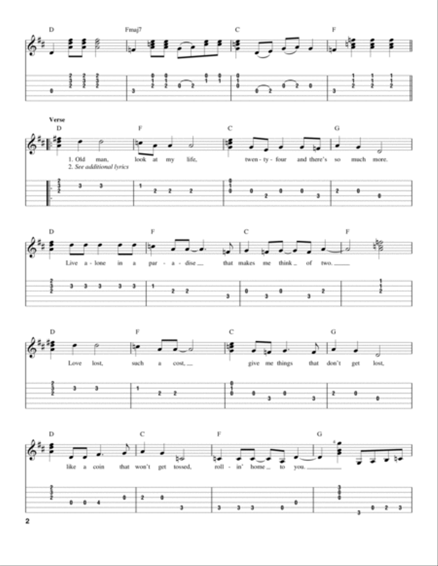 Old Man Old Man Acoustic Guitar scores gallery preview page 2