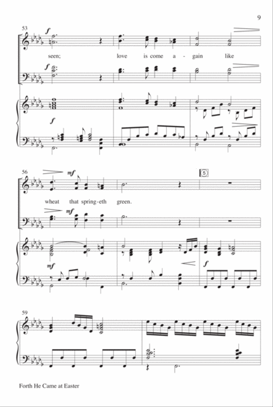 Forth He Came at Easter 4-Part scores gallery preview page 10