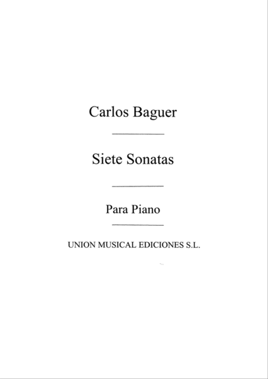 Siete Sonatas (Sala) For Piano Piano Solo scores gallery preview page 1
