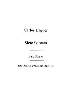 Book cover for Siete Sonatas (Sala) For Piano