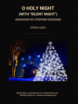 Book cover for O Holy Night (with "Silent Night" - Viola Solo and Piano)