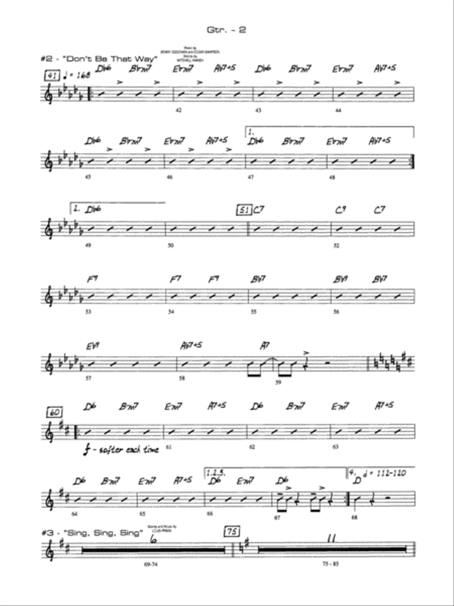 A Salute to Benny Goodman: Guitar Jazz Ensemble scores gallery preview page 2