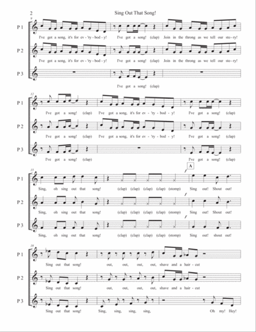 Sing Out That Song! 3-Part scores gallery preview page 3