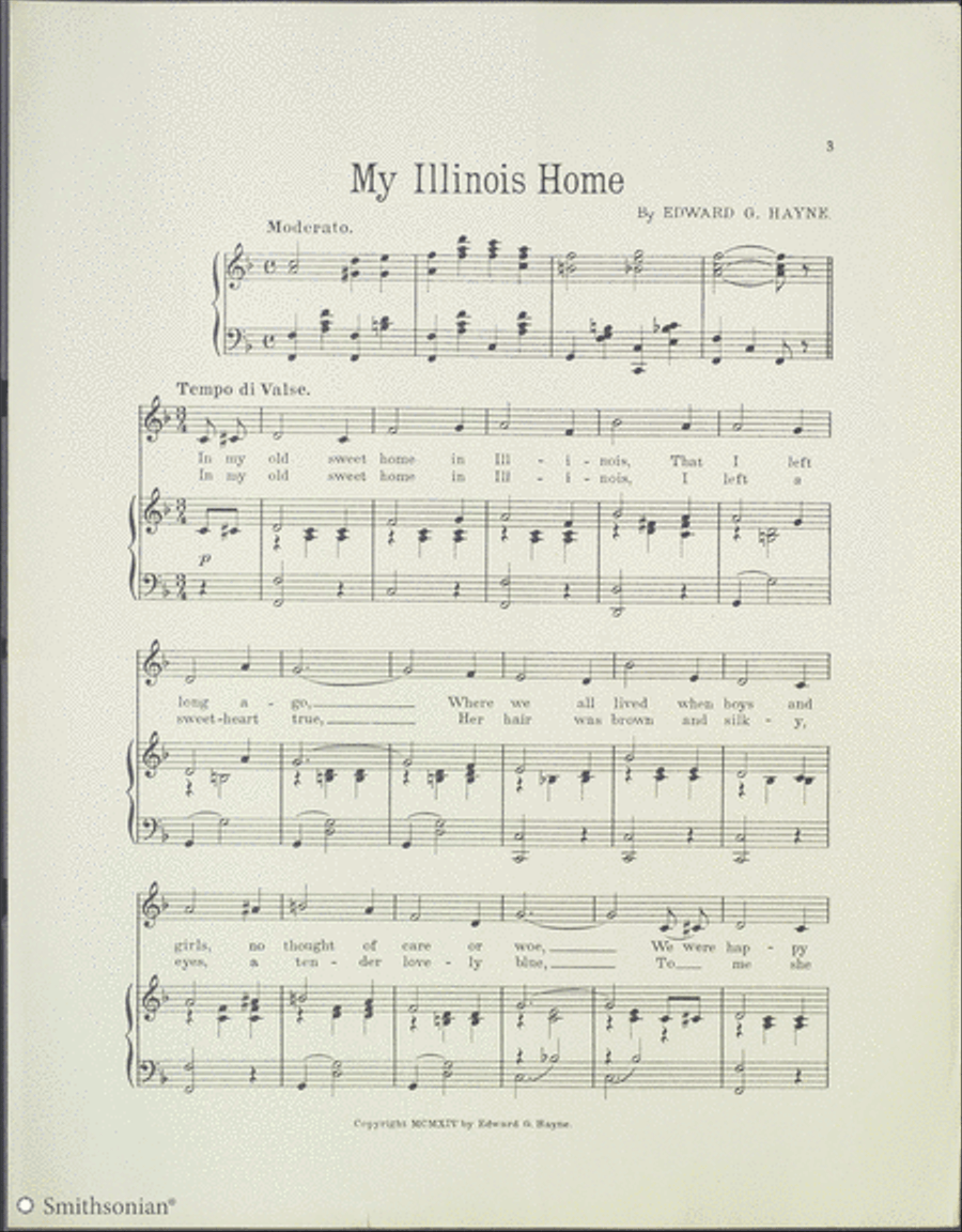 My Illinois Home Piano, Vocal scores gallery preview page 3