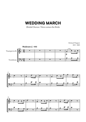 Richard Wagner - Wedding March (Here comes the Bride) (for Trumpet in Bb and Trombone)